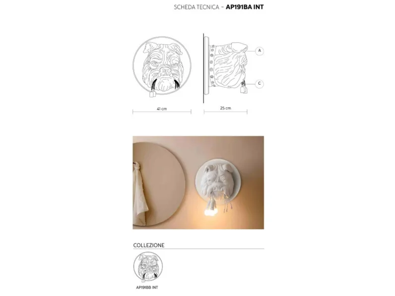 Lampada da parete Amsterdam wall lamp  Karman in Offerta Outlet 