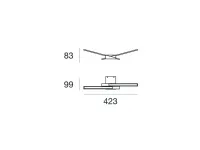 Lampada da parete in metallo Wings led 10w Stilnovo a prezzo scontato