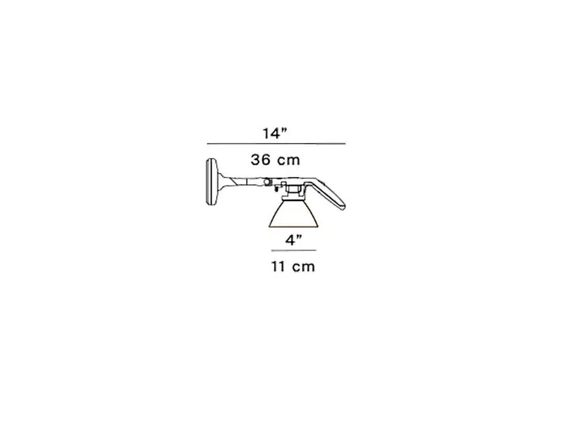 Da parete applique stile Moderna D33nsp.100 Luceplan scontato