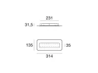 Lampada da parete Linea light Linea light antille applique led 3000k design moderna bianco stile Moderno a prezzi outlet