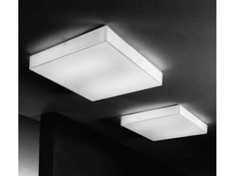 Lampada da soffitto Box sq Linea light a prezzo Outlet