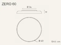 Lampada da soffitto stile Moderno Lumen center zero 60 lampada da soffitto led 56w  60 cm Collezione esclusiva a prezzi convenienti
