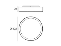 Da soffitto plafoniera stile Moderna Crew_2  bianca plafoniera led 21w Linea light scontato