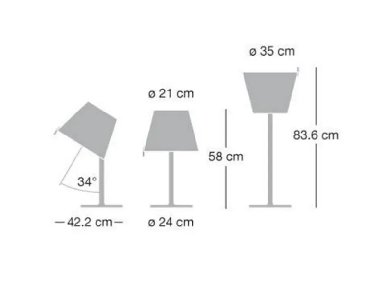 Lampada da tavolo Artemide Melampo tavolo grigio artemide  stile Design con forte sconto