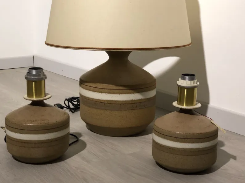Lampada da tavolo I tre Greta Ambra a prezzi outlet