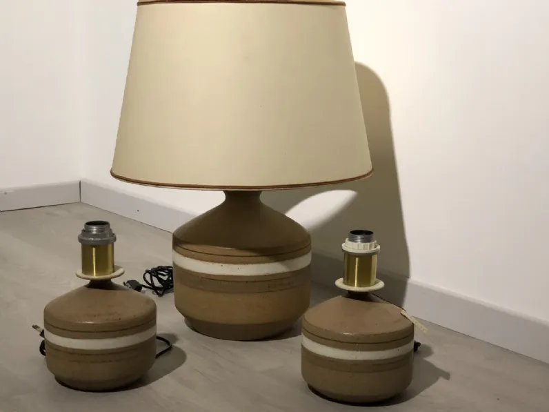 Lampada da tavolo I tre Greta Ambra a prezzi outlet
