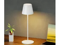 Lampada da tavolo stile Moderno Moby bianca redo ricaricabile led Collezione esclusiva in offerta outlet