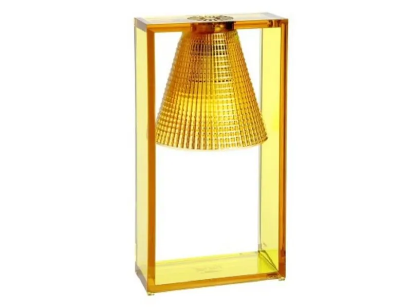 Lampada da tavolo Kartell Light air sculturata ambra Ambra a prezzi outlet