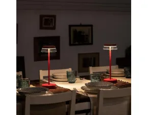 Lampada da tavolo Collezione esclusiva Iluna rossa led stile Moderno a prezzi outlet