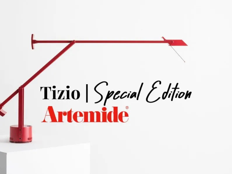 Lampada da tavolo Tizio red limited edition  Artemide a prezzo Outlet 