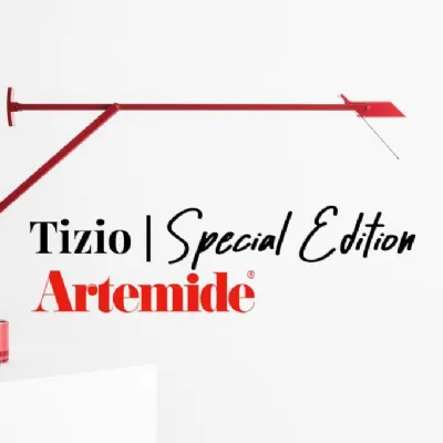 Lampada da tavolo Tizio red limited edition  Artemide a prezzo Outlet 