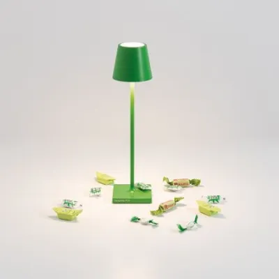 Lampada da tavolo in metallo Poldina micro green lampada da tavolo led Zafferano in Offerta Outlet