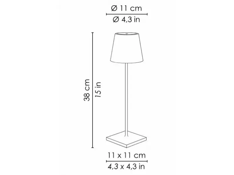 Lampada da tavolo Poldina tavolo pro led dimmer 2,2w Zafferano con un ribasso esclusivo