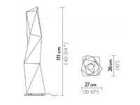 Da terra Slamp Diamond large Bianco a prezzi convenienti