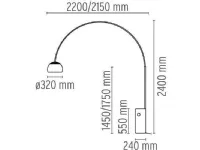 Lampada da terra Esprit nouveau Arco  stile Design a prezzi convenienti