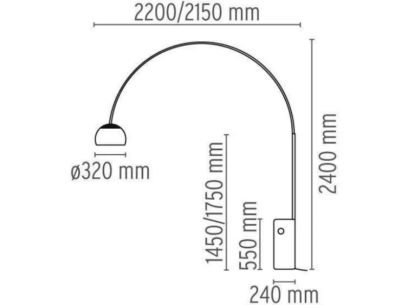 Lampada da terra Esprit nouveau Arco  stile Design a prezzi convenienti