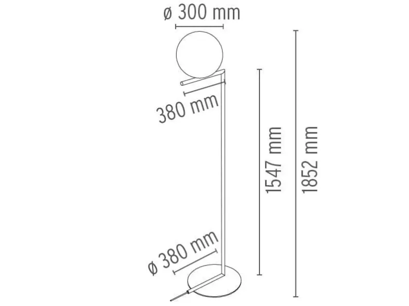 Lampada da terra Ic f2 floor  Flos a prezzo Outlet 