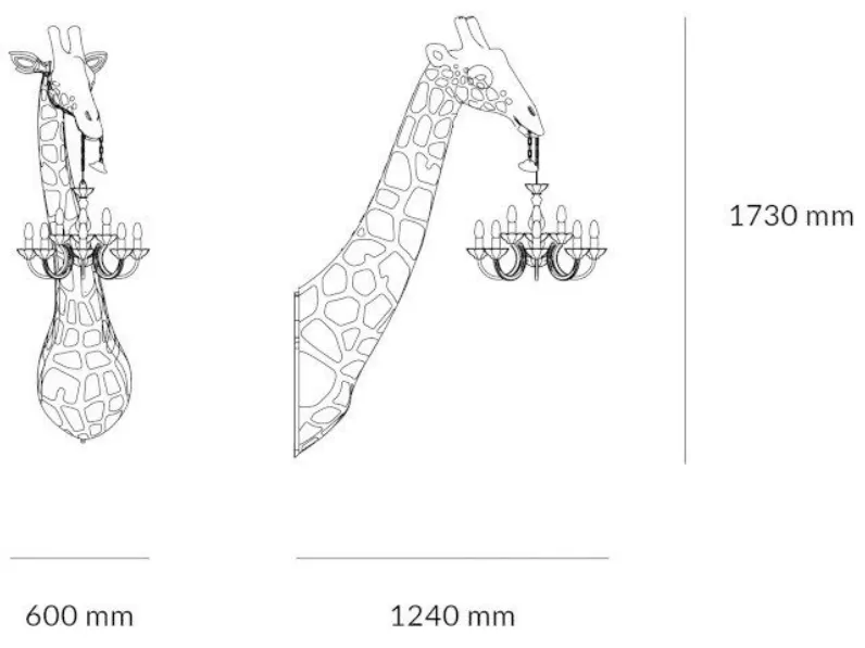 Da terra in plastica Giraffe in love  design bianco  Artigianale in Offerta Outlet