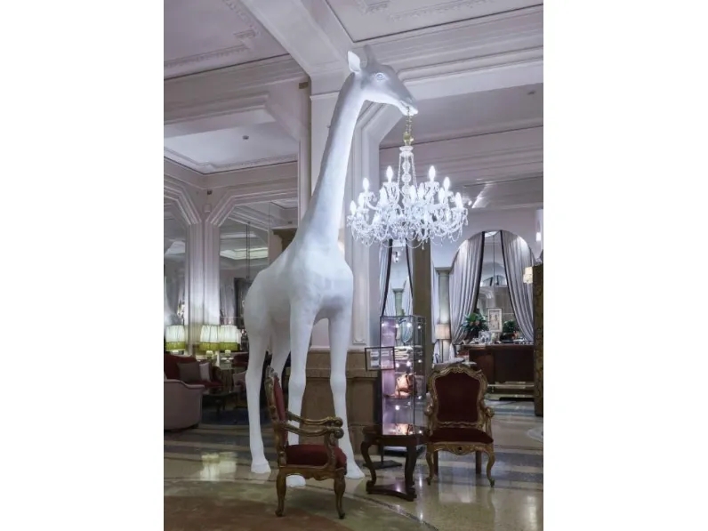 Da terra in plastica Giraffe in love  design bianco  Artigianale in Offerta Outlet