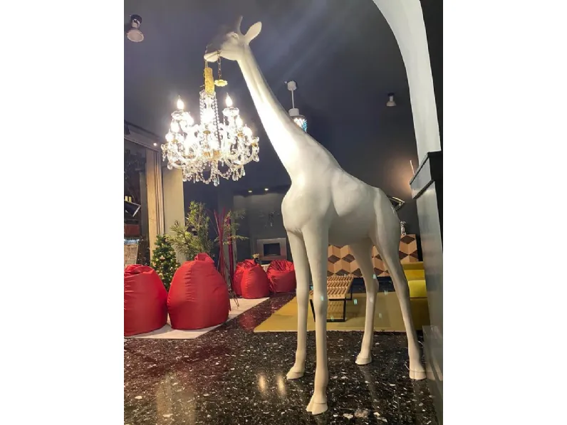 Da terra in plastica Giraffe in love  design bianco  Artigianale in Offerta Outlet
