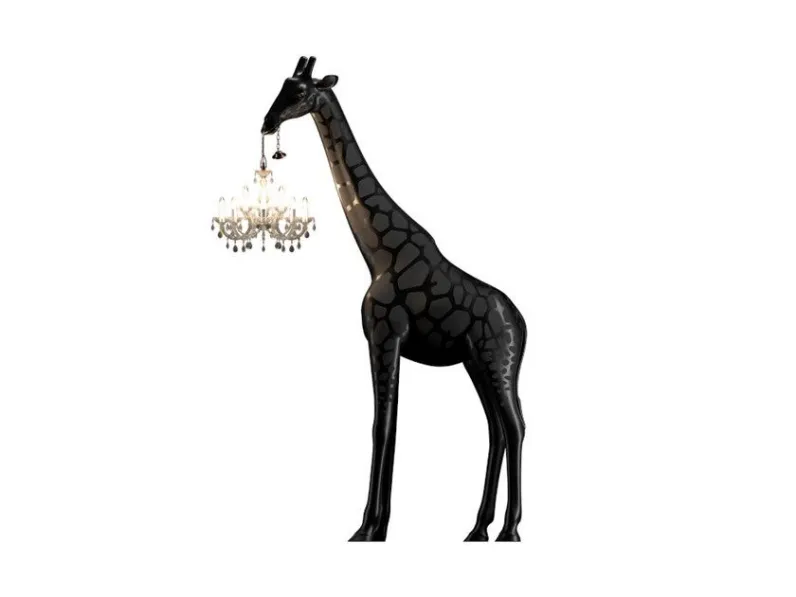 Da terra in plastica Giraffe in love  design bianco  Artigianale in Offerta Outlet