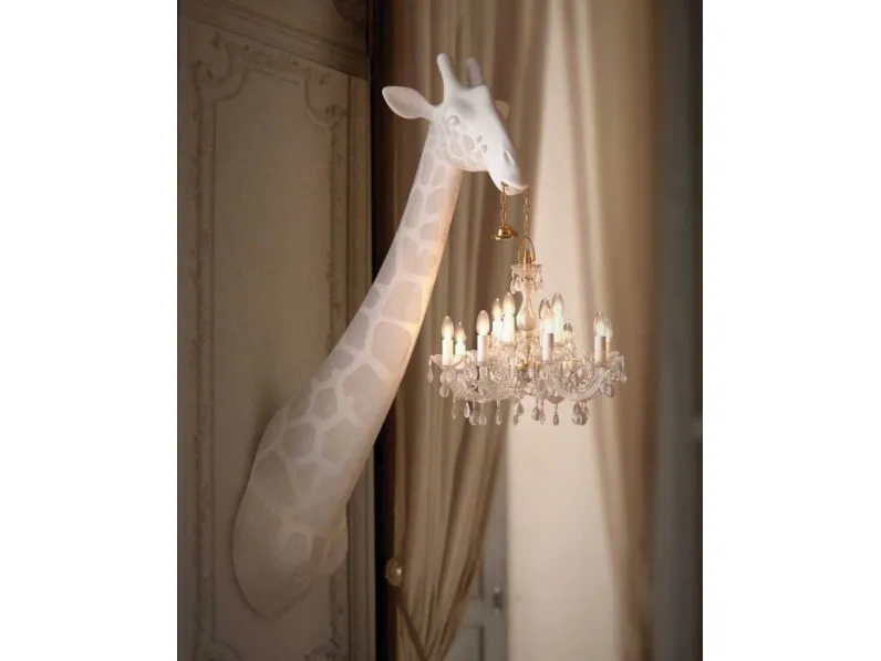 Da terra in plastica Giraffe in love  design bianco  Artigianale in Offerta Outlet