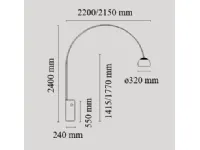 Lampada da terra stile Design Arco led Flos in saldo