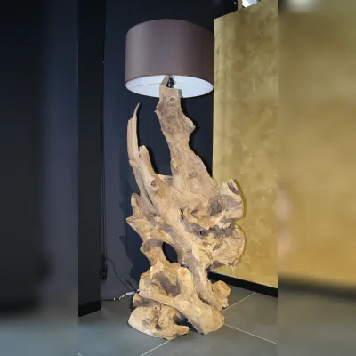 Lampada da terra in altro Lampada radice root Nature design in Offerta Outlet