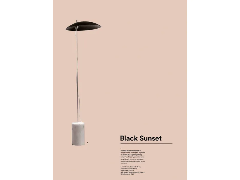 Lampada da terra in metallo Black sunset Febal a prezzo Outlet