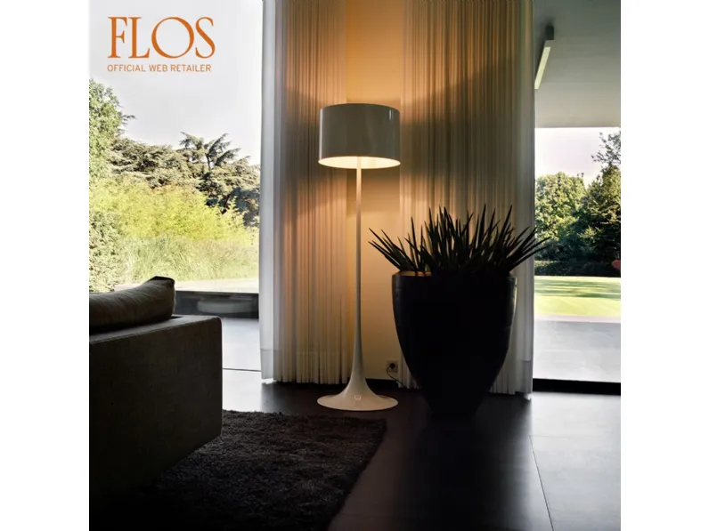 Lampada da terra Flos Spun Light Floor a prezzo Outlet. Massimo stile, massimo risparmio.