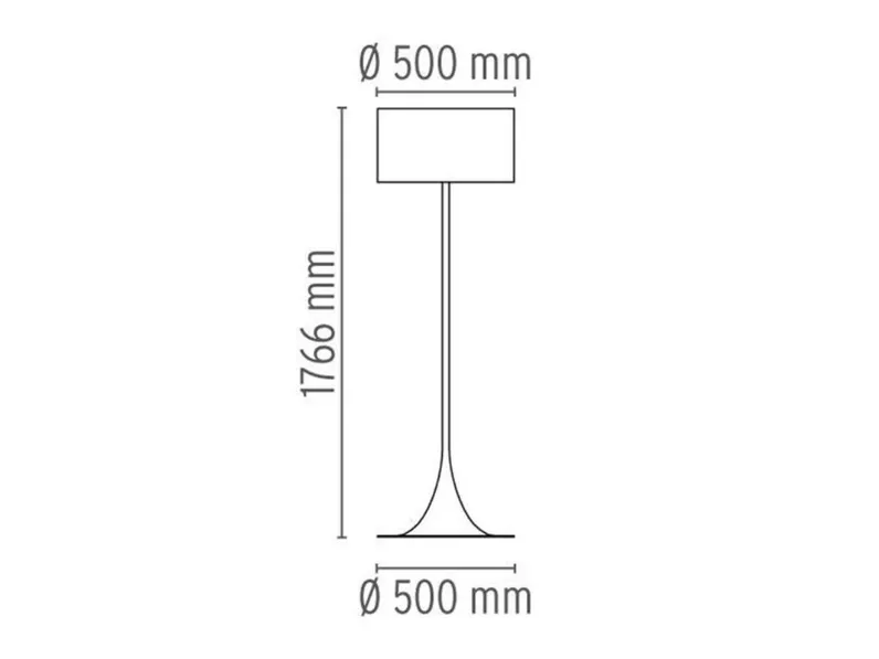 Lampada da terra Flos Spun Light Floor a prezzo Outlet. Massimo stile, massimo risparmio.