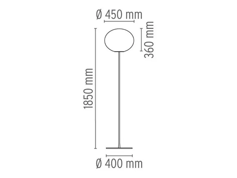 Lampada da terra Glo-ball f3 Flos a prezzo Outlet 
