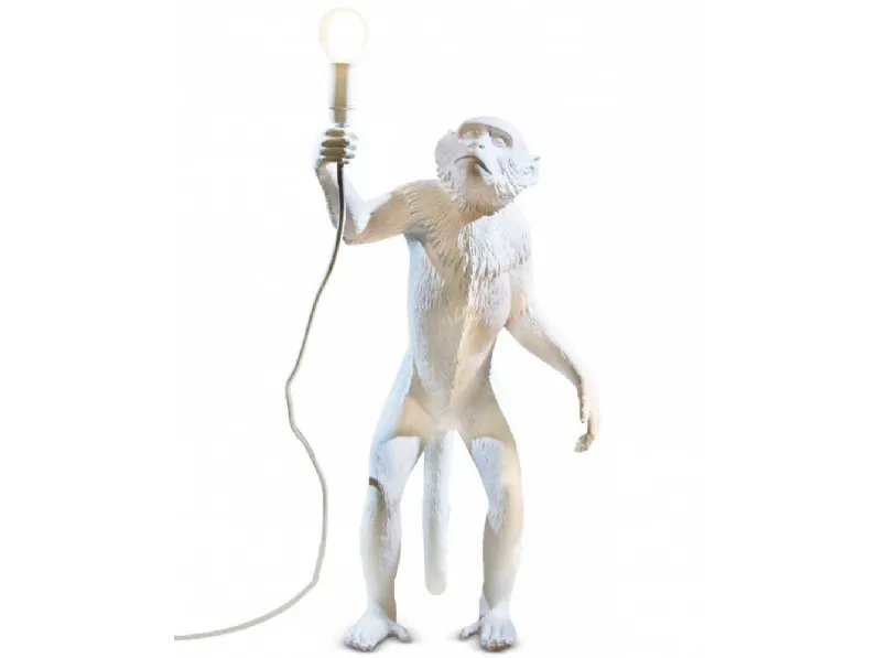 Lampada da terra Seletti Monkey lamp standing Bianco in offerta