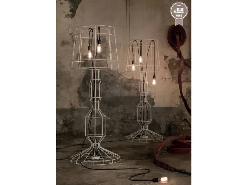 Lampada da terra Karman Sisma piantana  Bianco con forte sconto