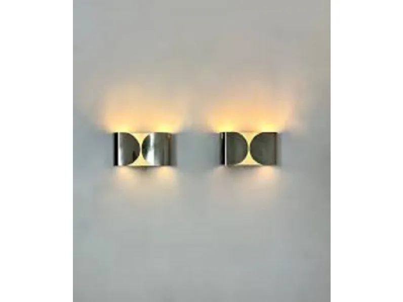 Applique da parete stile Design Foglio  nickel spazolato Flos scontato