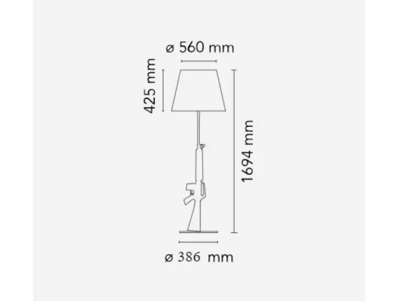 Lampada da terra Guns lounge gun terra Flos a prezzo Outlet 