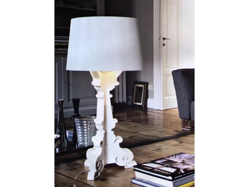 Lampada da tavolo Bourgie 9077 Kartell bianca con sconto esclusivo