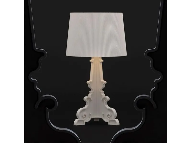 Lampada da tavolo Bourgie 9077 Kartell bianca con sconto esclusivo