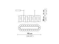 Lampada a sospensione in altro La lollo 100 linear sospensione led Slamp a prezzo Outlet