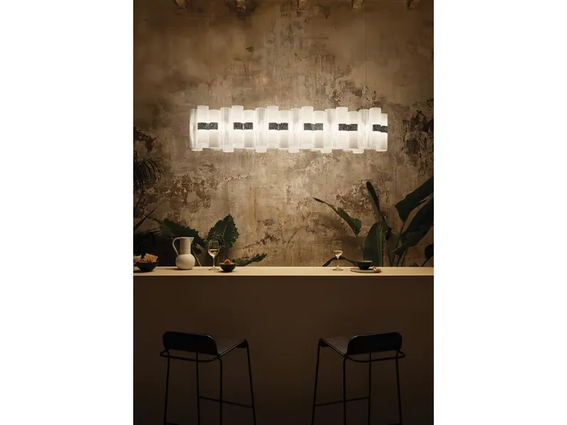 Lampada a sospensione in altro La lollo 100 linear sospensione led Slamp a prezzo Outlet