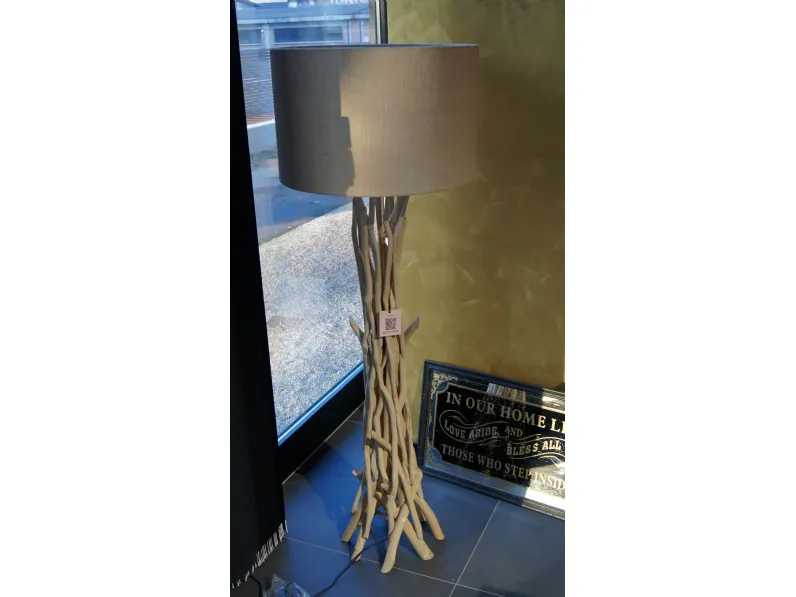 Da terra stile Etnico Lampada a piantana drift wood Ideal lux in offerta