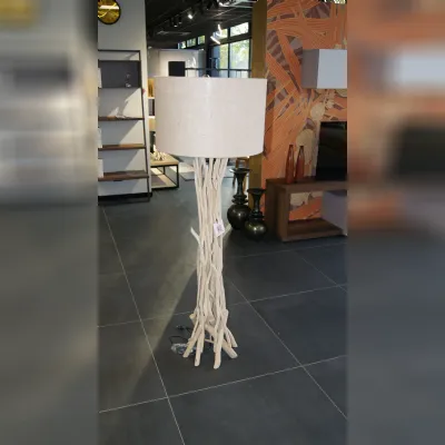 Da terra stile Etnico Lampada a piantana drift wood Ideal lux in saldo
