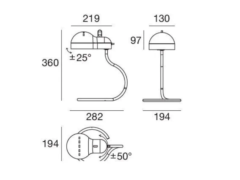 Lampada da tavolo Linea light con SCONTO IMPERDIBILE