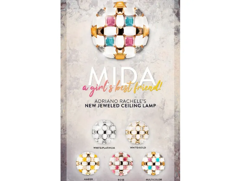 Lampada da soffitto Mida 50 cm multicolor Slamp in Offerta Outlet 