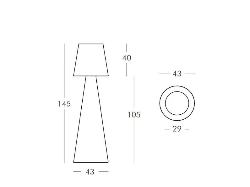 Da terra Lampada pivot small outodoor Slide in Offerta Outlet 