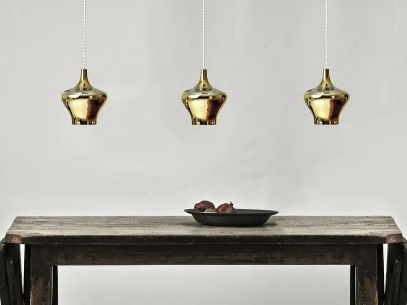 Lampada a sospensione Studio italia design Lampada a sospensione in vetro soffiato oro lodes stile Moderno a prezzi outlet