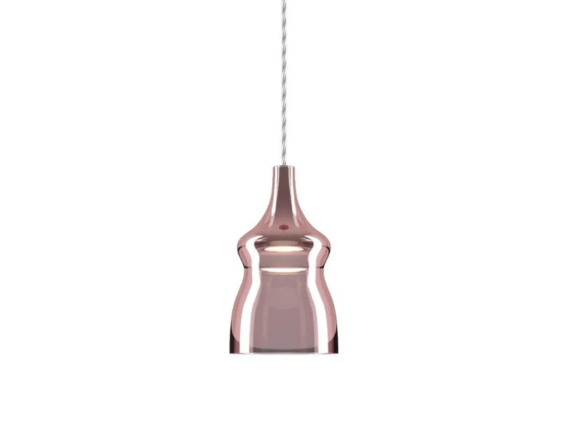 Lampada a sospensione Studio italia design Lampada studio italia design lampada a sospensione in vetro soffiato oro rosa lodes stile Moderno con forte sconto