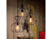 Lampada Tris lampade a sospensione ampolla di ideal lux Artigianale in OFFERTA OUTLET