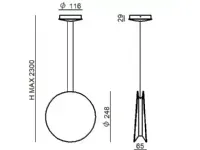 A sospensione stile Moderna Yo-yo sospensione led Linea light in offerta