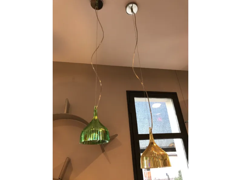 Lampade a sospensione  gialla e verde Kartell con un ribasso del 34%